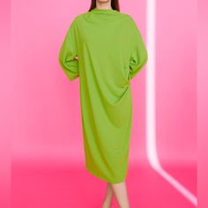 New With Tags 2298/005 Price Is Firm Zara Green Midi Dress For Spring, Oversized Green Spring Dress, Oversized Green Dress For Spring, Oversized Green Maxi Dress For Spring, Oversized Green Midi Dress, Zara Green Daywear Dress, Zara Green Knee-length Dress, Green Knee-length Zara Dress, Zara Green Long Sleeve Dresses