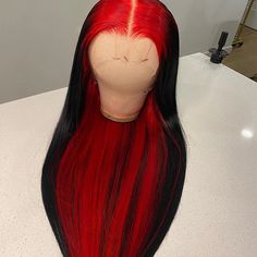 Straight Human Hair Wigs, Long Human Hair Wigs, Hd Lace Frontal, Dyed Hair Inspiration, Short Human Hair Wigs, Pretty Braided Hairstyles, Red Wigs, Pretty Hair Color, Straight Lace Front Wigs