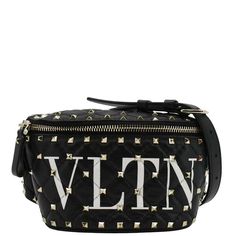 #ad Premium VALENTINO VLTN Rockstud Spike Quilted Leather Bum Bag Black, Fashion Bags Casual Collection Valentino Purse, Leather Bum Bag, Edgy Accessories, Valentino Black, Prada Crossbody, Valentino Bags, Prada Crossbody Bag, Bum Bag, Diaper Backpack