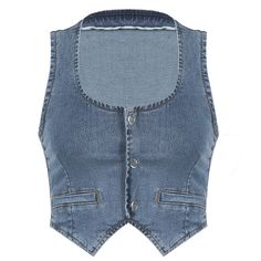 Product information: Fabric name: Denim Main fabric composition: Cotton Main fabric composition content: 51%-70% Lining ingredient: Polyester fiber (polyester) Ingredient content of lining: 30%-50% Color: Blue Size Information: Size: S/M/L Size/cm Lenght Bust Shoulder S 44 76-88 26 M 45.5 80-92 27.5 L 47 84-96 29 Note: 1. Asian sizes are 1 to 2 sizes smaller than European and American people. Choose the larger size if your size between two sizes. Please allow 2-3cm differences due to manual meas Trendy Denim Blue Vest With Buttons, Trendy Fitted Blue Denim Vest, Trendy Denim Blue Vest With Button Closure, Fitted Blue Cotton Denim Vest, Blue Washed Denim Vest For Spring, Spring Blue Washed Denim Vest, Trendy Blue Denim Vest, Trendy Blue Denim Vest With Buttons, Trendy Denim Blue Denim Vest