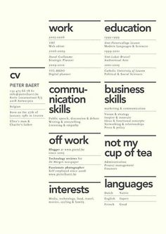 a poster with different types of words and phrases on it's back side, including the