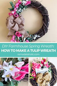 how to make a tulip wreath