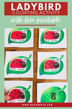 ladybug counting activity with free printables for toddlers to practice counting