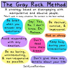 gray rock method Grey Rock, Ways To Communicate, Feelings And Emotions, Mental And Emotional Health, Toxic Relationships