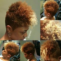 Cut and color with 2 strand twist out on naturally curly hair Short Natural Styles, 2 Strand Twist, Natural Hair Twist Out, Tapered Natural Hair, Twisted Hair, Natural Hair Cuts, Tapered Hair, Natural Hair Twists, Twist Out