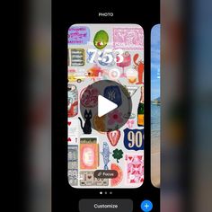 an iphone screen with various stickers on it and the text, photo'd