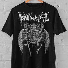 Babymetal graphic t-shirt for fans of J-Pop, K-Pop, heavy metal music. Great gift for hard metal music fans. Bella+Canvas 3001 * 100% Airlume combed and ringspun cotton (fiber content may vary for different colors) * Light fabric (4.2 oz/yd² (142 g/m * Retail fit * Tear away label * Runs true to size With side seams Located along the sides, they help hold the garment's shape longer and give it structural support Shoulder tape Twill tape covers the shoulder seams to stabilize the back of the garm Metal T Shirt, Metal Tshirt, Black Metal Shirt, Metal Band T Shirt, Babymetal Shirt, Heavy Metal Shirts, Goth Metal T Shirt, J Pop, Metal T Shirts