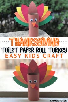 toilet paper roll turkey craft for kids to make