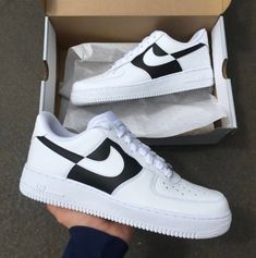 These custom hand painted Nike Air Force 1 sneakers feature a Black color theme that helps you feel special! We offer other variations so please pick the color you'd like! If it is a custom request (a light pink.. teal.. etc) then please pick the option closest to what you'd like and then message us after buying with the exact request! ★ Painted with acrylic leather paint and topped with a finished to ensure quality, durability, and long wear (waterproof, scratch proof, and dull-proof). ★ Sizes are in US. ★ These shoes are hand painted. ★ In the case that these shoes need to be washed, wetting a cloth and hand washing them is recommended, however they can be put in the wash set on delicate. Feel free to contact us for any questions you may have :) Check out our other products: https://www. Lv Print, Black Air Force 1, Af1 Custom, Painted Nikes, Custom Af1, Nike Air Force 1s, Nike Shoes Air Force, Trendy Shoes Sneakers, Custom Nike Shoes