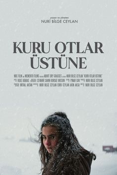 the movie kuru otlar ustune is shown in front of a snowy background