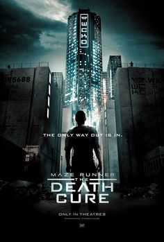 a movie poster for maze in the dark with a man walking through an urban area