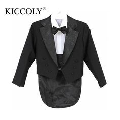 >> Click to Buy << Baby Boy Clothing Set Children Tuxedo Kids Formal Wedding Suit Baby Boys Blazers Suits Five Pieces Coat+Girdle+Shirt+Tie+Pants #Affiliate Formal Wedding Suit, Vest And Bow Tie, Kids Blazers, Kids Dress Boys, Suit Combinations, Tie Pants, Kids Formal, Blazer For Boys