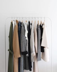 girlinthepark: “Lee Vosburgh. ” Neutral Wardrobe, Diy Wardrobe, Closet Decor, Winter Capsule, Closet Inspiration, Clothes Closet