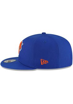 Wear your Knicks style with pride in this New York Knicks New Era Blue NBA Backhalf 9FIFTY Snapback Hat! This New York Snapback Hat features a front embroidered team logo on a structured polyester crown with flat visor and snap closure. Go Knicks! Front embroidered logo, Fashion alternate colorway, Side New Era Flag, Back plastic snapback, Adjustable closure, Polyester material, Polyester, Wipe clean with cloth or cleaning kit, 4 Blue Casual Snapback Hat For Fans, Blue Casual Snapback Hat For Fan Gear, Blue Casual Snapback Hat For Sports Fans, Blue Snapback Hat With Embroidered Logo For Fans, Blue Hip Hop Baseball Cap With Flat Bill, Blue Embroidered Logo Snapback Hat For Fans, Team-colored Snapback Hats For College, Blue Embroidered Logo Snapback Hat, Blue Embroidered Snapback Hat