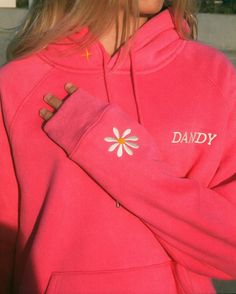 Cute Pink Hoodie Outfit, Hoodie Wishlist, Vintage Hoodies Aesthetic, Dandy Hoodie, Dandy Worldwide, Hot Pink Hoodie, Hoodies Pink, Pink Hoodies, Letter Hoodie