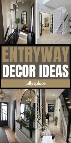 Entryway decor ideas Entry Way Decor Ideas, Foyer Ideas Entryway Modern, Large Foyer Ideas, Elegant Entryway Ideas, Foyer Wall Decor, Entry Way Decor, Entrance Foyer Design