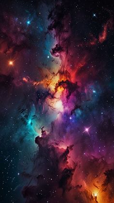 an image of some colorful stars in the sky