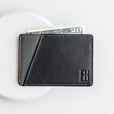 FORREST&HAROLDS - Grain Leather Minimalist RFID Wallet, Black/Grey Versatile Card Holder With Hidden Phone Sleeve For Everyday, Versatile Everyday Card Holder With Hidden Phone Sleeve, Functional Card Holder With Hidden Phone Sleeve, Minimalist Card Holder With Rfid Blocking, Everyday Minimalist Card Holder With Rfid Blocking, Trendy Leather Card Holder, Trendy Everyday Leather Card Holder, Rfid Wallet, Top Grain Leather