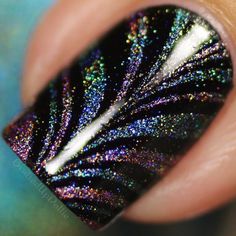 Beginner Nail Designs, Nail Polish Art Designs, Galaxy Nail Art, Makeup Nails Designs, Purple Nail Designs, Trendy Nail Art Designs, Cat Eye Nails, Glam Nails