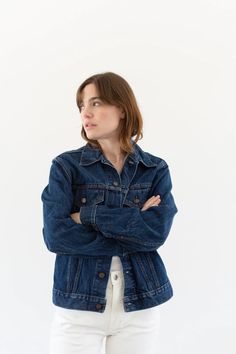 Vintage Levi Denim Jacket Made in USA Levi's 70506 0216 38R S - Etsy Heather Outfit, Vintage Coveralls, Vintage Levis Denim Jacket, Army Pants, Vintage Tee Shirts, Vintage Tank Top, Vintage Flannel, Dark Denim Jeans, Striped Jacket