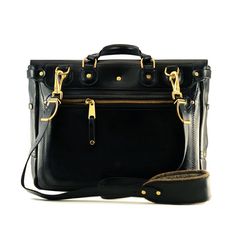 Heirloom Messenger - Black Luxury Handmade Square Satchel, Luxury Sleek Satchel With Removable Pouch, Cambridge Satchel Bowls Bag, Parts Of A Cow, Tag Holder, Eyeglass Holder, American Leather, Saddle Leather, Cow Hide