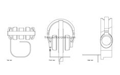 the technical drawing shows how to use headphones and ear phones for music or video games