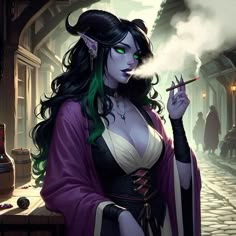 Purple Tiefling Female, Tiefling Female Character Design, Yuan Ti Character Art, Dnd Tiefling Female, Draenei Female, Female Tiefling, Tiefling Female, Dnd Tiefling, Tiefling Bard