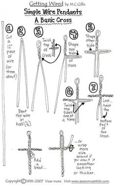 the instructions for how to make a simple wire pendents