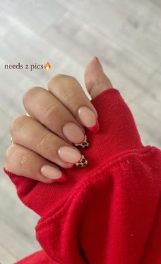 Cute Fall Nails Acrylic Almond, Cute Fall Almond Nails Design, Simple Leopard Nails, Nail Inspo Trendy 2024 Summer Simple, Fall Nails September, Cheetah Print Red Nails, Red Nails Ideas 2024, French Tip Leopard Nails, Nail Inspo Cheetah Print