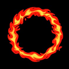 a fire circle on a white background