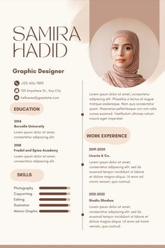 Aesthetic CV Template Cv Original Design, Graphic Designer Resume Template, Resume Design Inspiration, First Job Resume, Cv Original