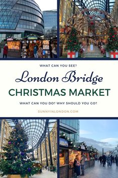 the london bridge christmas market with text overlay that reads what can you see?