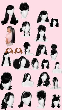 If u need help finding hairstyles here go some. Cute Hairstyles For Mannequin Heads, Hair Styles Chart, Hairstyles To Do On Mannequin Heads, Hairstyles For Mannequin Heads, Types Of Hairstyles, Virtual Hairstyles