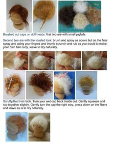 the instructions for how to make wigs and hair pieces in different styles, sizes and colors