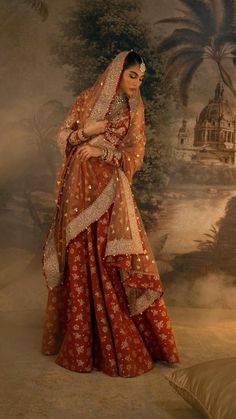 Red Summer Wedding, Iqbal Hussain, Wedding Guest Outfit Ideas, Back Pic, Red Wedding Dress, Bridal Lehenga Collection