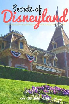 the cover of secrets of disneyland, with an image of a castle in the background