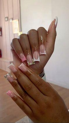 Cute B Day Nails, Freestyle Nail Sets, Plain Acrylic Nails, Tapered Square Nails, Simple Acrylic Nails, Classy Acrylic Nails