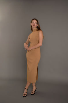 Step out in style with our Lurex High Neck Midi Dress. Designed to flatter any figure, the fitted silhouette of this dress accentuates your curves. The midi length offers a sophisticated look, while the turtle neck adds an elegant touch. The lurex knit fabric provides a subtle sparkle, making it perfect for any occasion - from a night out to a special event. This dress is a must-have for your wardrobe, adding a touch of glamour to your ensemble. Lurex Knit, High Neck Midi Dress, Fitted Silhouette, Special Event, In Style, Knitted Fabric, Knit Fabric, Night Out