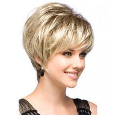 1 of 4 Short Hair Wigs, Short Layered Haircuts, Short Women, Round Face Haircuts, Short Blonde, Haircuts For Fine Hair, Round Faces, Short Blonde Hair, Hairstyles For Round Faces