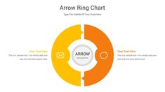 arrow ring chart for powerpoint is shown in the middle of an image with arrows