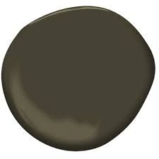 the dark brown paint is shown in this image, and it looks like an oval shape