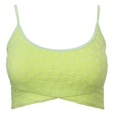 The Lime Tone Crop is the perfect bright and bold top with a soft texture. Adjustable spaghetti straps for comfort and minimal tan lines. A 2022 favorite to say the least! Our new textured fabric adds a modern flair to a classic style. FITTrue to size Snug when dryLow coverage Low supportFEATURESBuilt-in bra with removable soft cupsFully lined with soft liningUPF 50 sun protectionSubtle scoop neckline with a funky crossover designAdjustable back strapsMIX & MATCHComplete your set with the Lime B Tan Lines, Scoop Neckline, Soft Textures, Spaghetti Strap, Classic Style