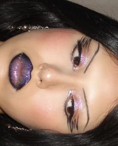 Purple Y2k Makeup, Makeup Glitter, Swag Makeup, Ethereal Makeup, Unique Makeup, Dope Makeup, Makeup Eye Looks, Creative Makeup Looks, Kesha