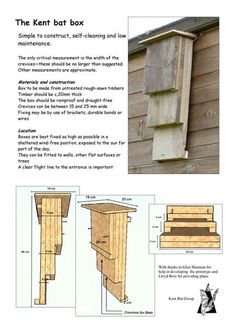 Garden bench with planters Bat House Diy, Build A Bat House, Bat House Plans, Bat Box, Bat House, Bird House Plans, House Template, Building Plans