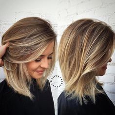 Medium Hair With Blonde Balayage Medium Length Blonde Hair, Medium Length Blonde, Shoulder Hair, Haircut For Thick Hair, Short Hairstyle