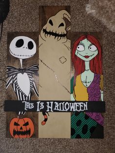 some paper cut outs with halloween characters on them