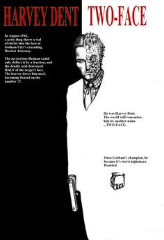 an advertisement for harvey dentt's two - face