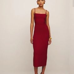 Reformation | Dresses | Reformation Breslin Dress Red Sparkle Size Large | Poshmark Red Midi Dress With Straight Neckline For Party, Chic Red Midi Dress With Straight Neckline, Red Midi Dress With Straight Neckline For Date Night, Red Midi Dress With Straight Neckline For Formal Occasions, Corset Back Dress, Ivory Maxi Dress, Floral Lace Maxi Dress, Champagne Bridesmaid Dresses, Twist Front Dress