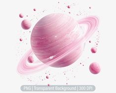 an image of the planets in pink