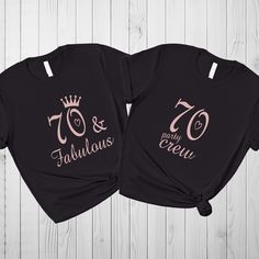 70th Birthday Shirt, 70 & Fabulous T-Shirt, 70 and Fabulous T Shirt, 70th Birthday Gift for Women, Happy 70th Age, Birthday Gift for Grandma You can take a look at our most popular list in our store. https://www.etsy.com/listing/1560457469/custom-bootleg-rap-t-shirt You can use the special Christmas discount coupon. https://wiserline.etsy.com?coupon=CHRISTMASSALES Discover Trendy and Comfortable T-Shirts at Our Store At our store, you'll find t-shirts that are perfectly aligned with the latest t 70 And Fabulous, 70th Birthday Shirt, Birthday Gift For Grandma, Happy 70 Birthday, 40th Birthday Shirts, Birthday Gifts For Grandma, Birthday Gift For Women, 70th Birthday Gifts, Gift For Grandma